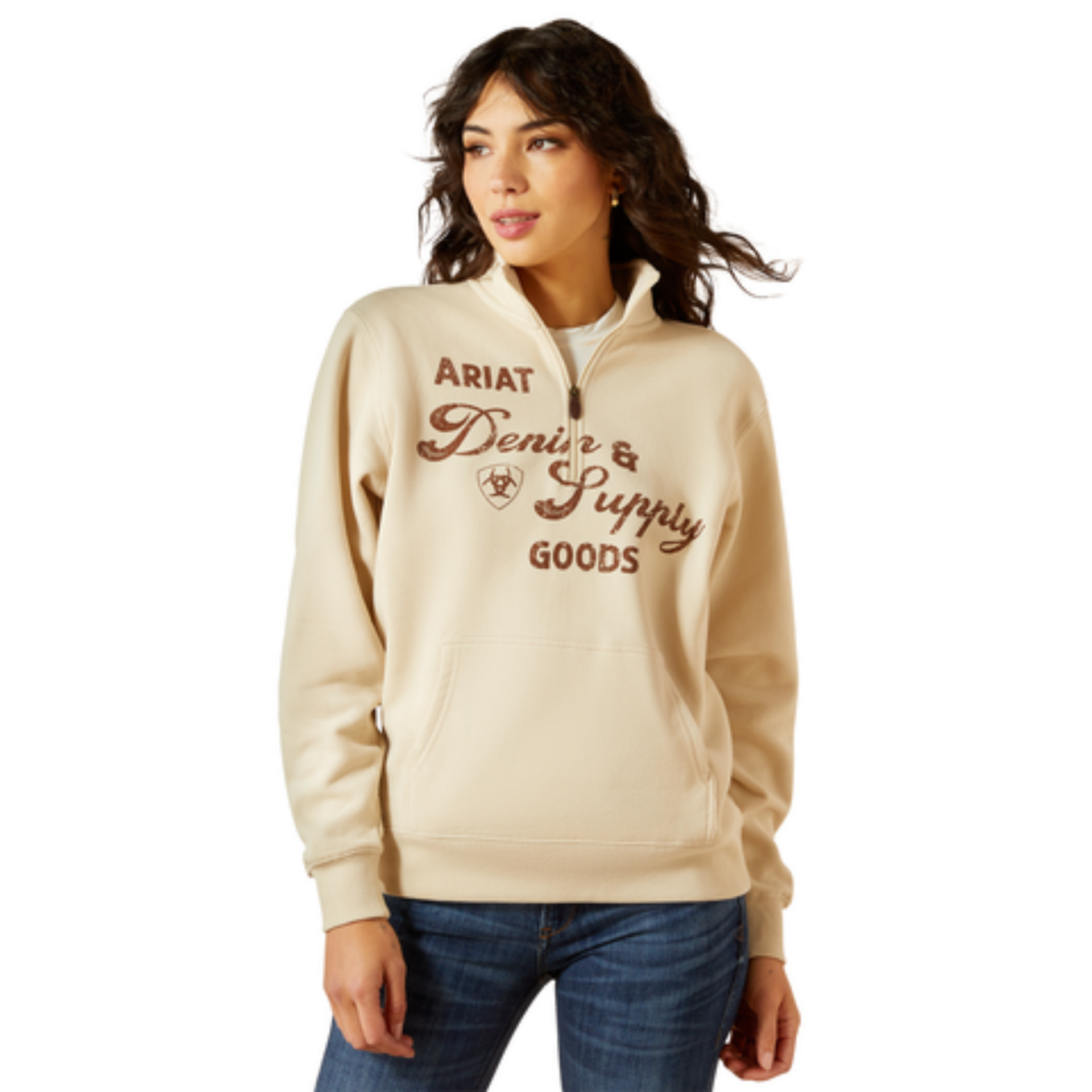 Picture of Ariat 10062733 Denim & Supply 1/2 Zip Sweatshirt