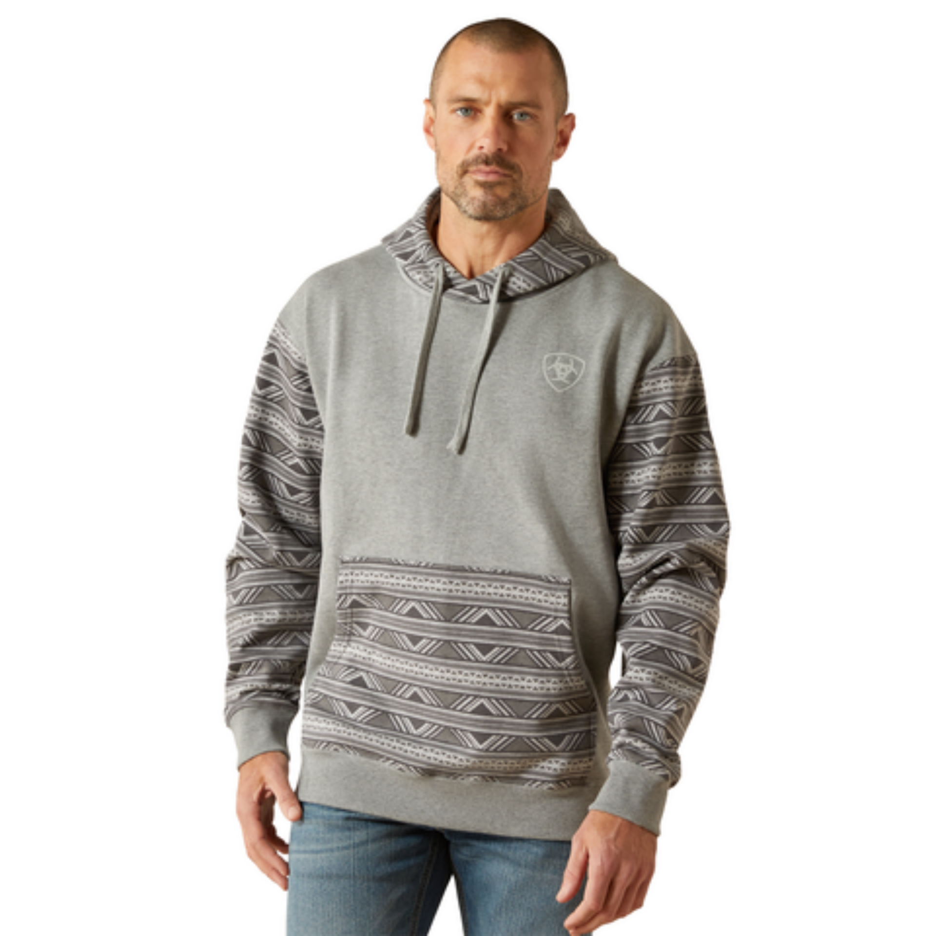 Picture of Ariat 10062819 Southwestern Color Block Hoodie