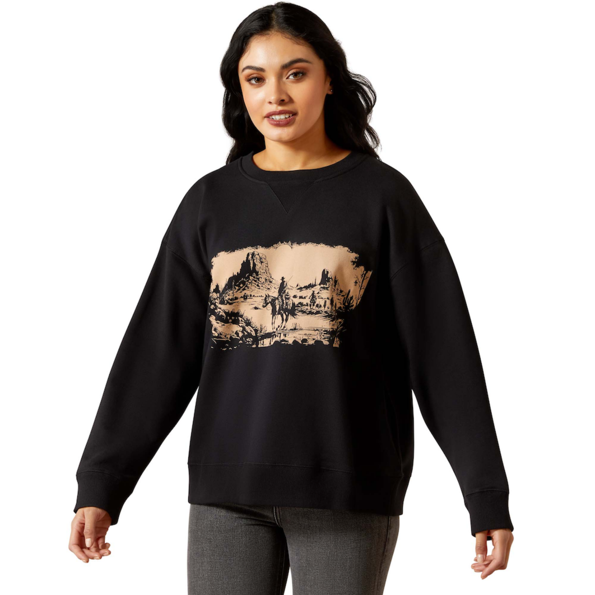 Picture of Ariat 10065871 Outlaw Oversized Sweatshirt