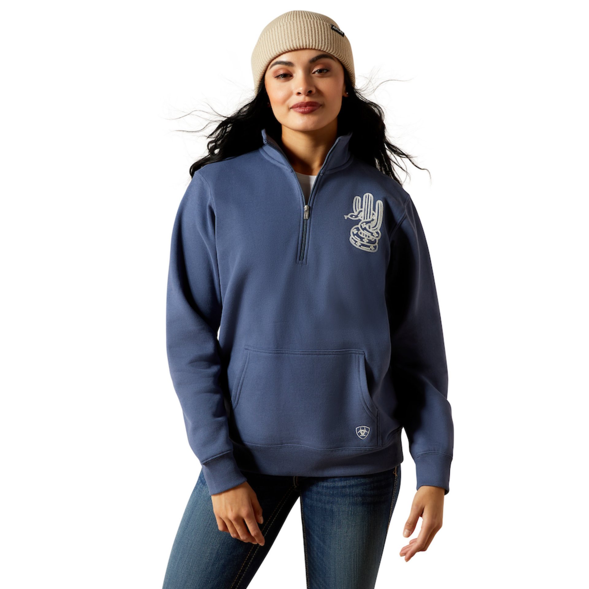 Picture of Ariat 10065973 Quarry 1/2 Zip Sweatshirt