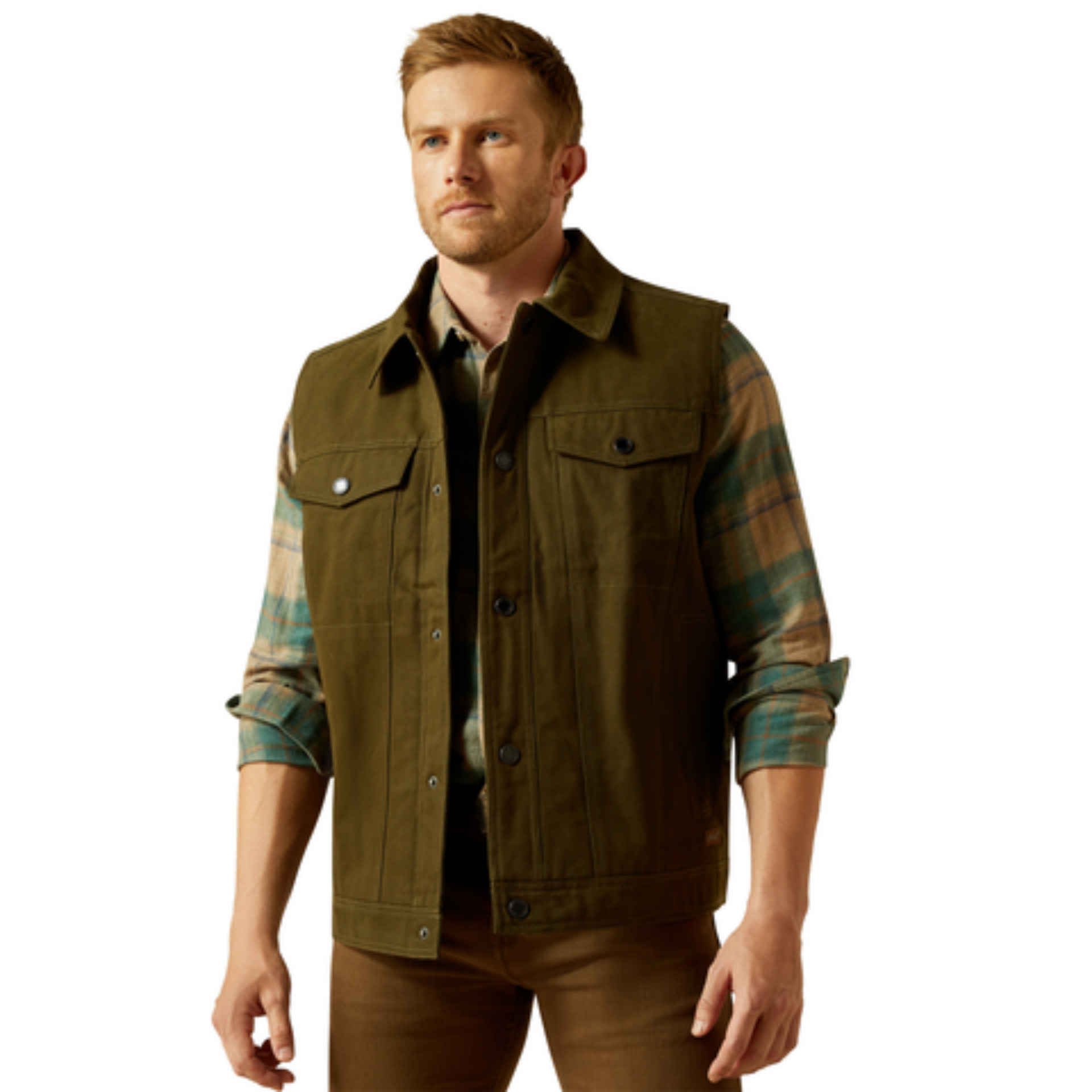 Picture of Ariat 10062435 Canvas Rancher Vest