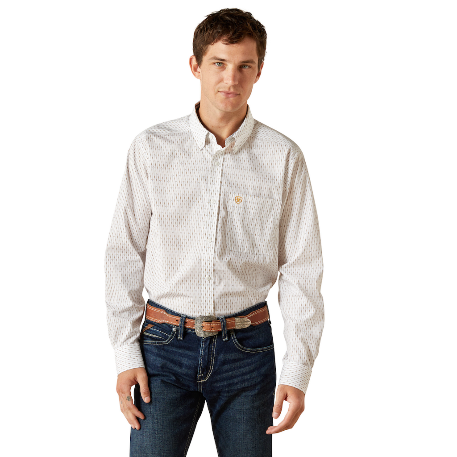 Picture of Ariat 10062201 Wrinkle Free Dewitt Fitted Shirt