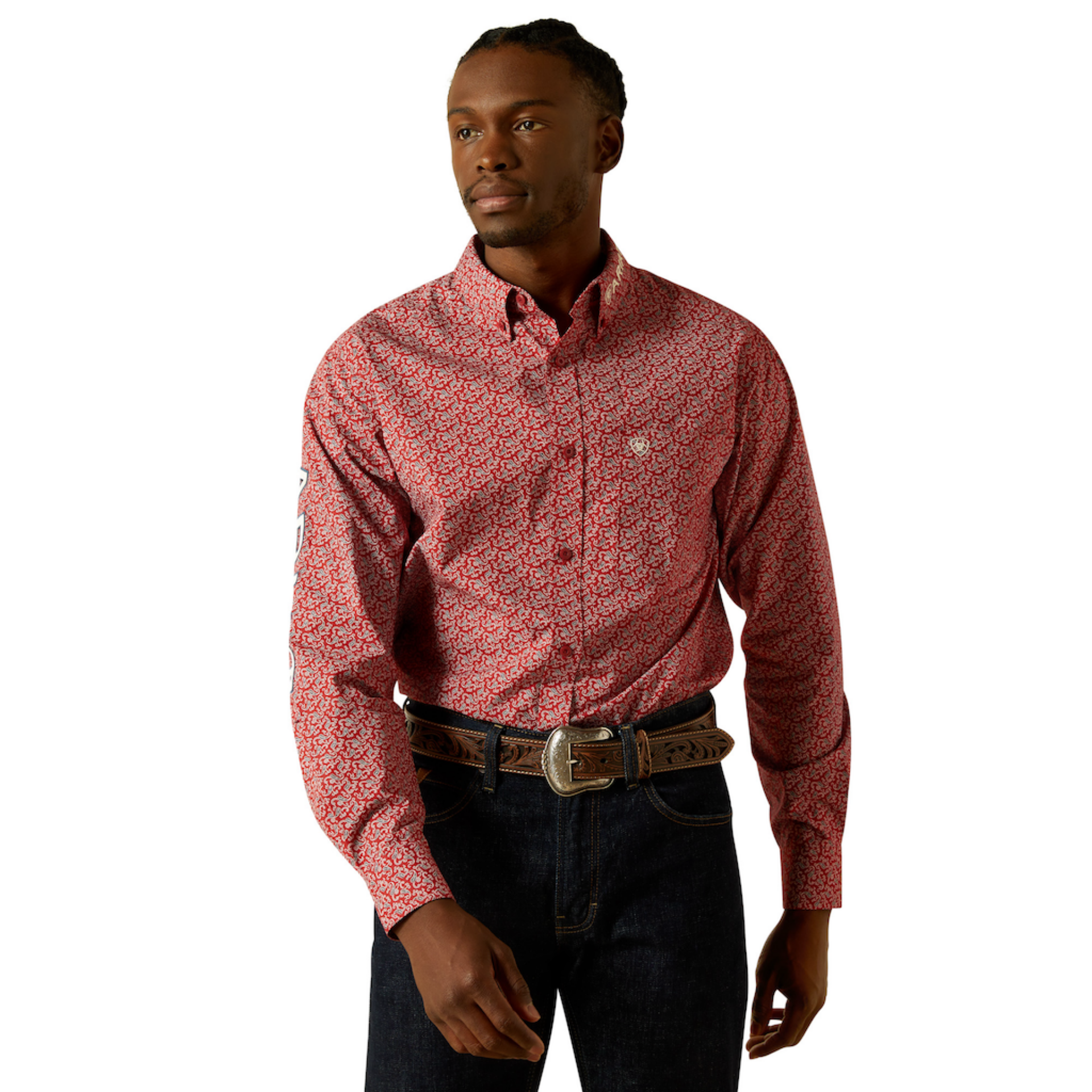 Picture of Ariat 10062255 Team Perl Fitted Shirt