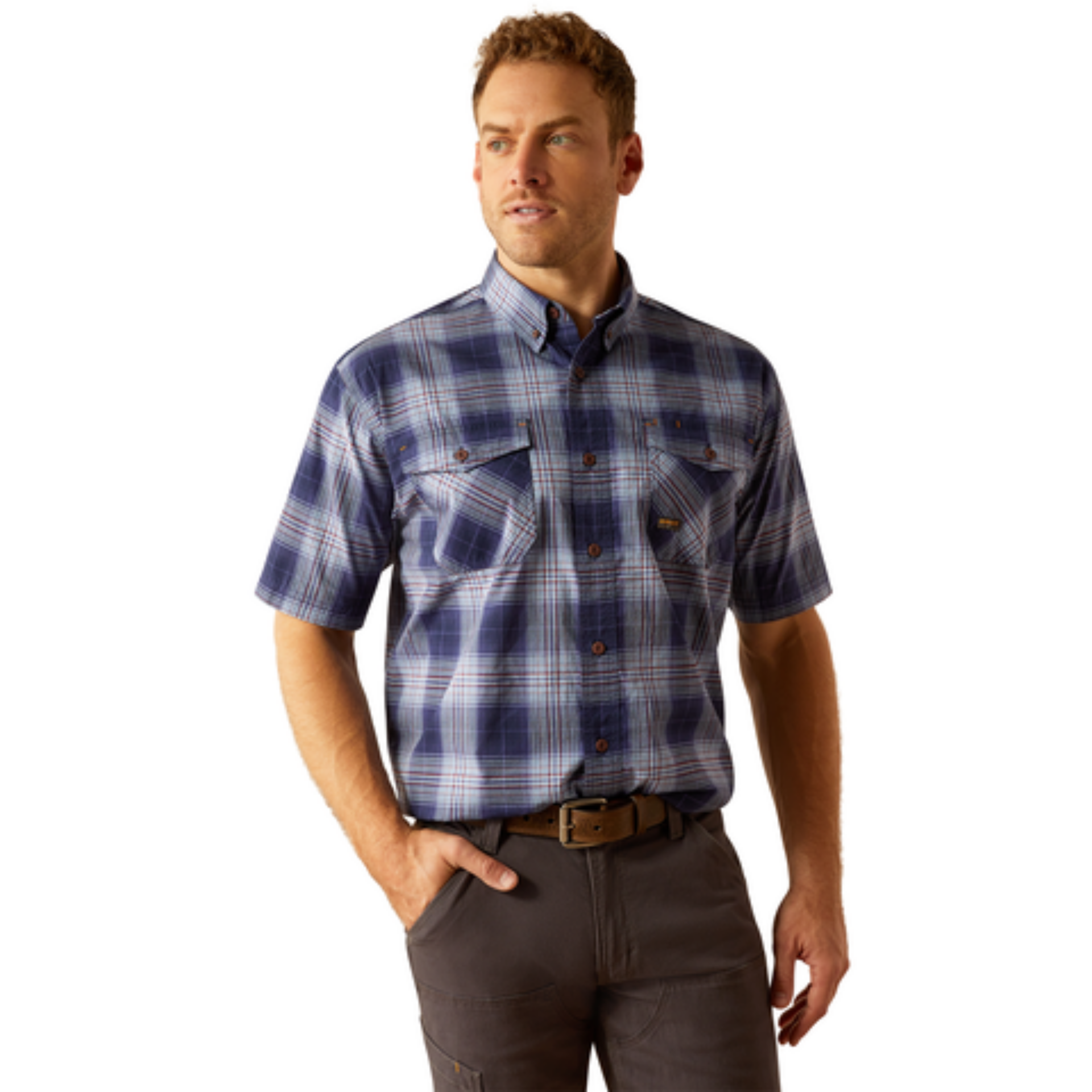 Picture of Ariat 10055264 MNS Rebar Made Tough DuraStretch Work Shirt