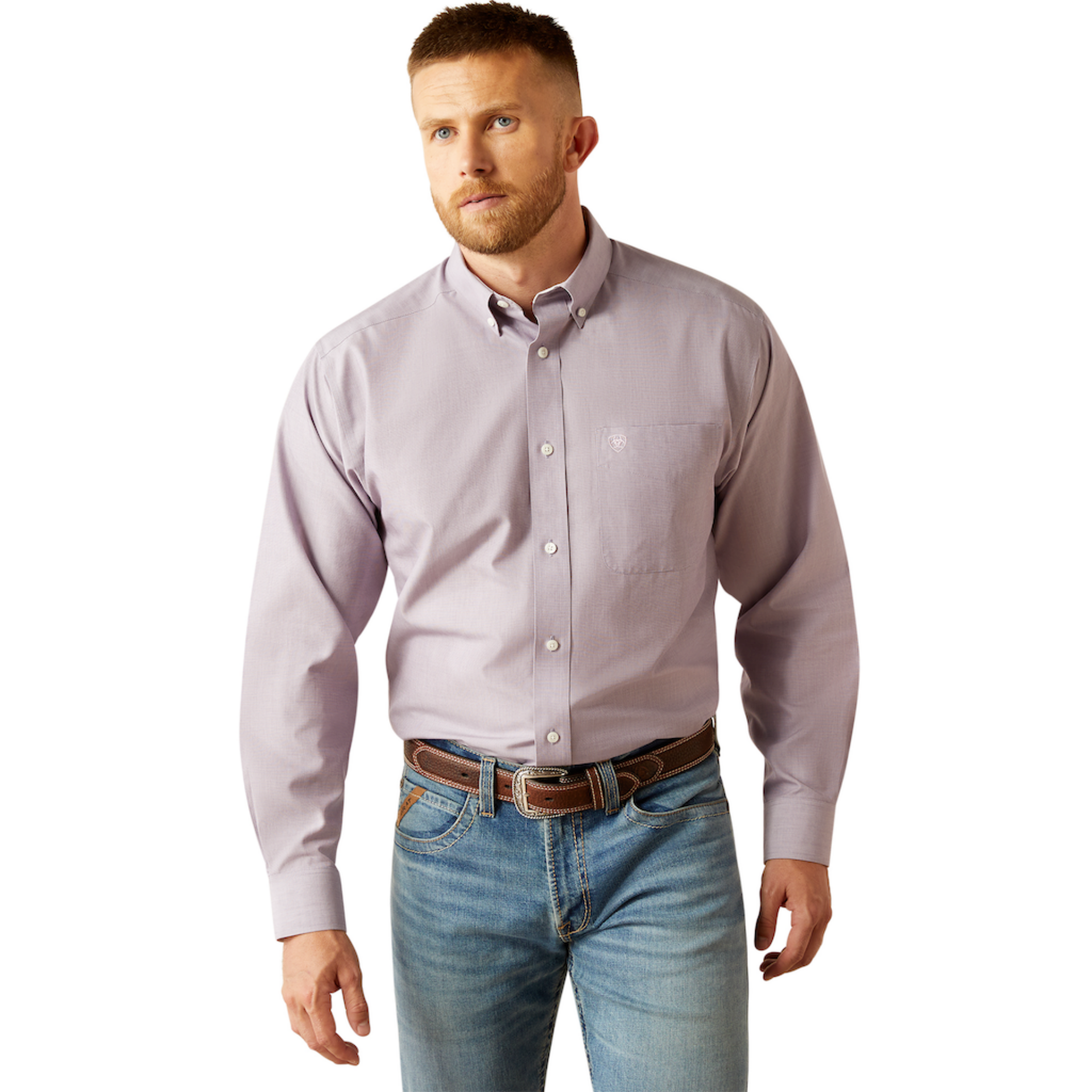 Picture of Ariat 10058805 Wrinkle Free Solid  Classic Fit Shirt