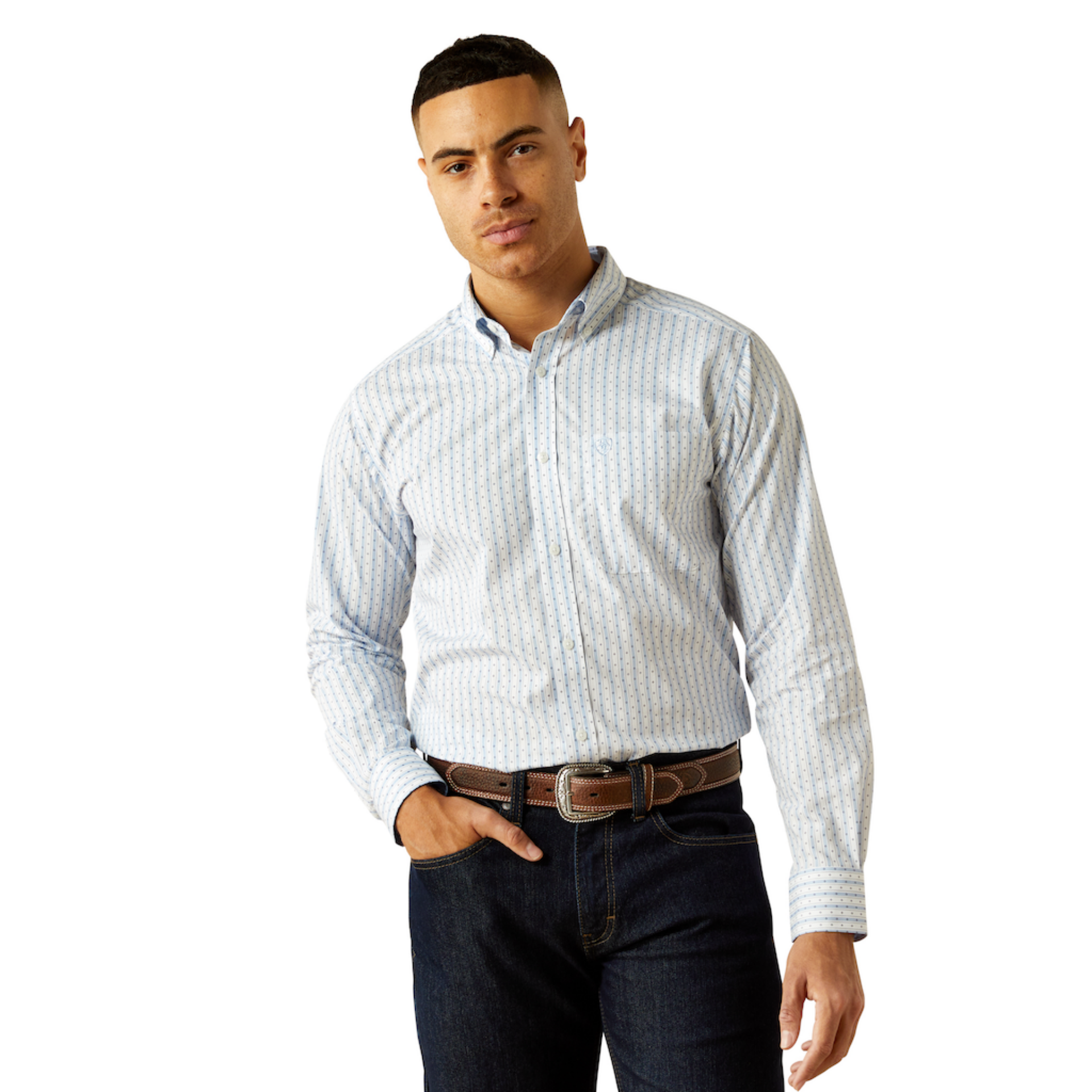 Picture of Ariat 10058988 Wrinkle Free Dezmond Fitted Shirt