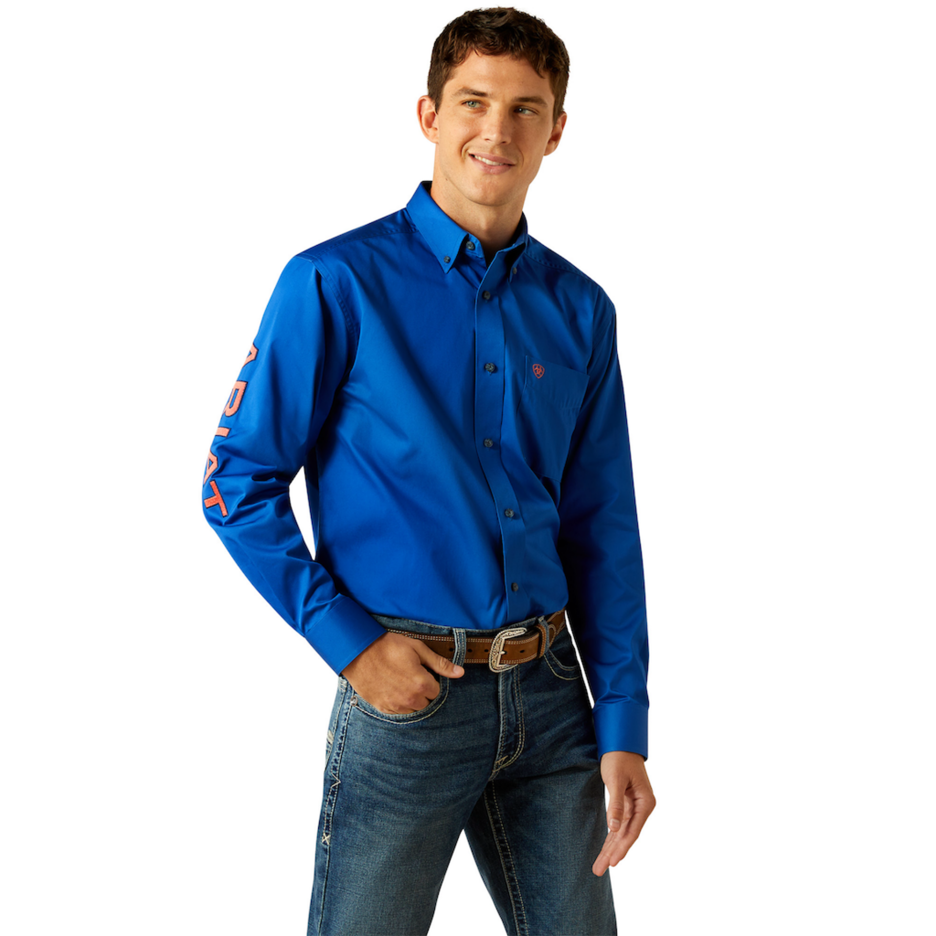 Picture of Ariat 10059136 Team Logo Twill Classic Fit Shirt