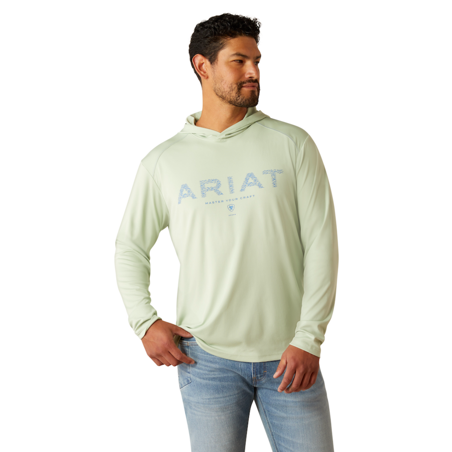 Picture of Ariat 10054423 Rebar Sunblocker Craft Hooded T-Shirt