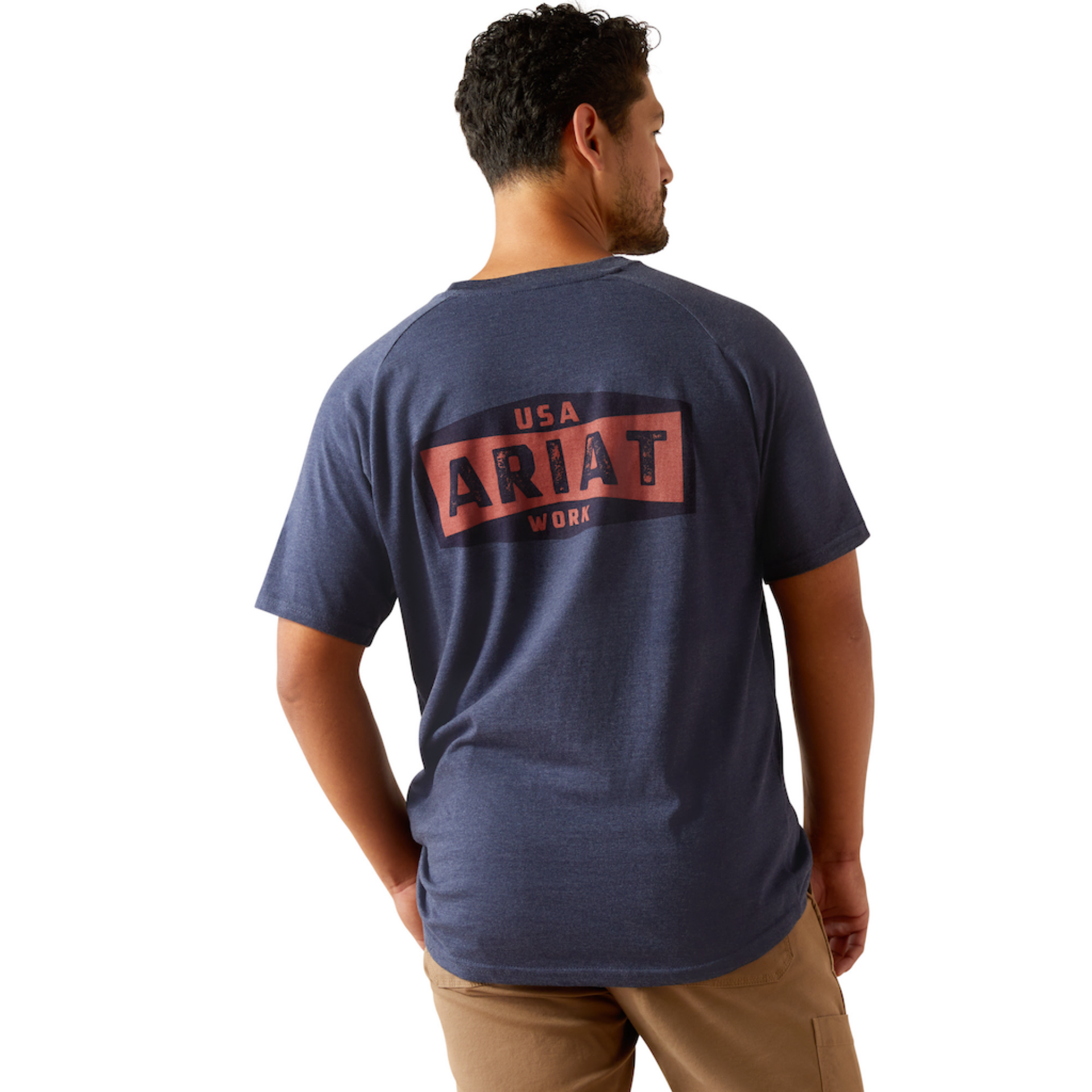 Picture of Ariat 10054513 Rebar Cotton Strong Badge T-Shirt