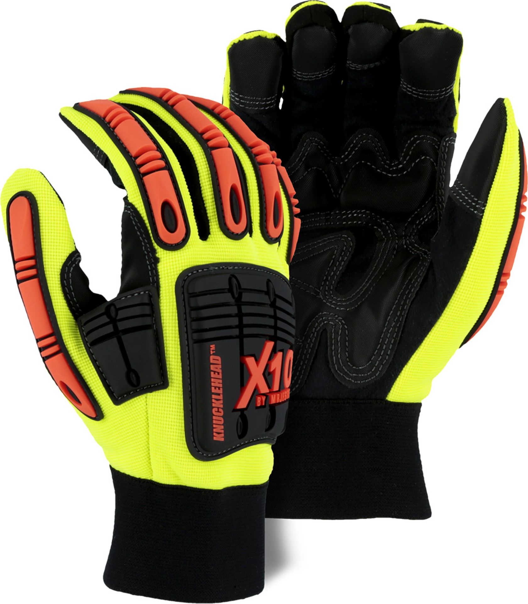 Picture of Majestic 21242HY Knucklehead X10 Armor Skin Mechanics Glove