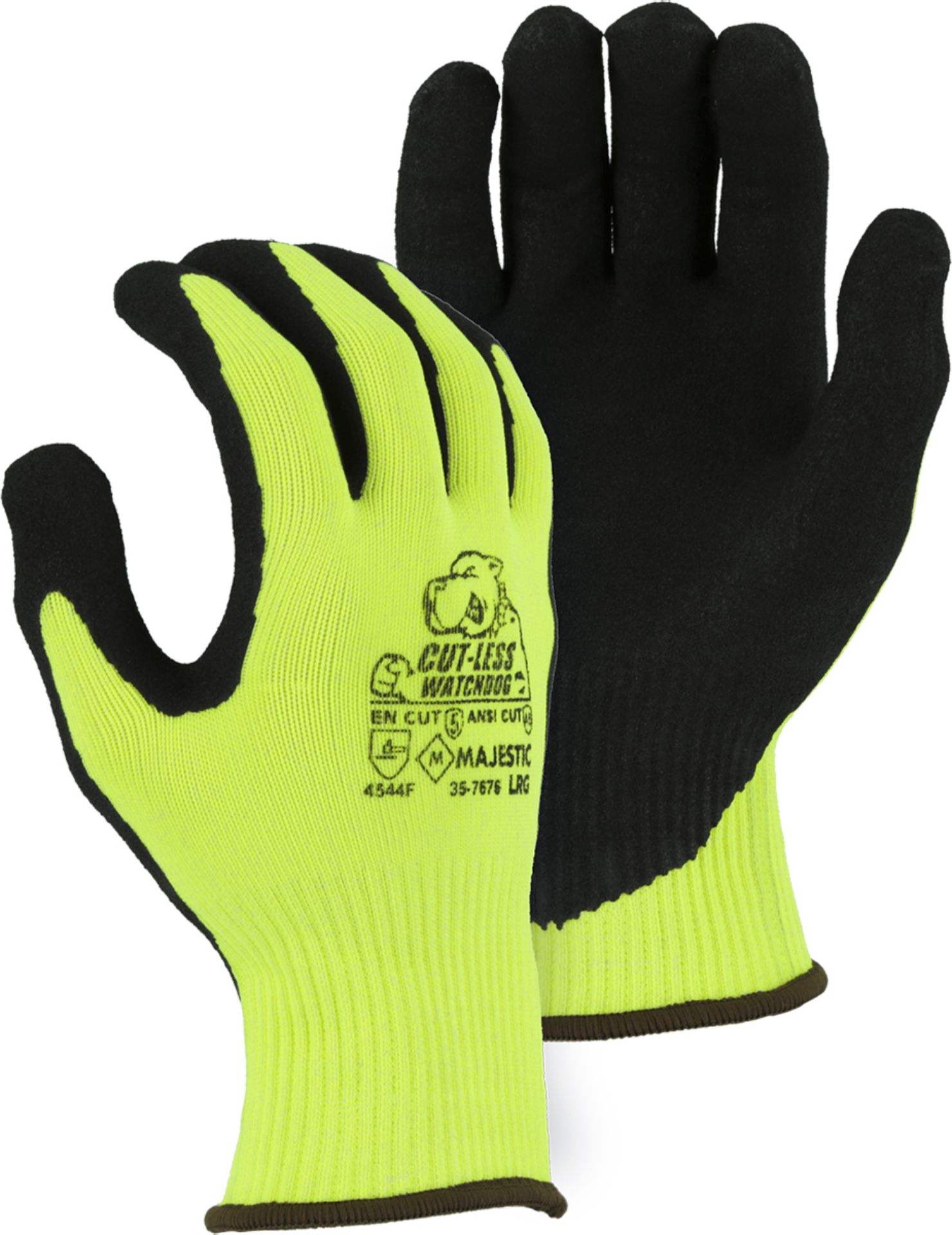Picture of Majestic 35-7676 Cut-Less Watchdog® Knit Glove w Sandy Nitrile Palm