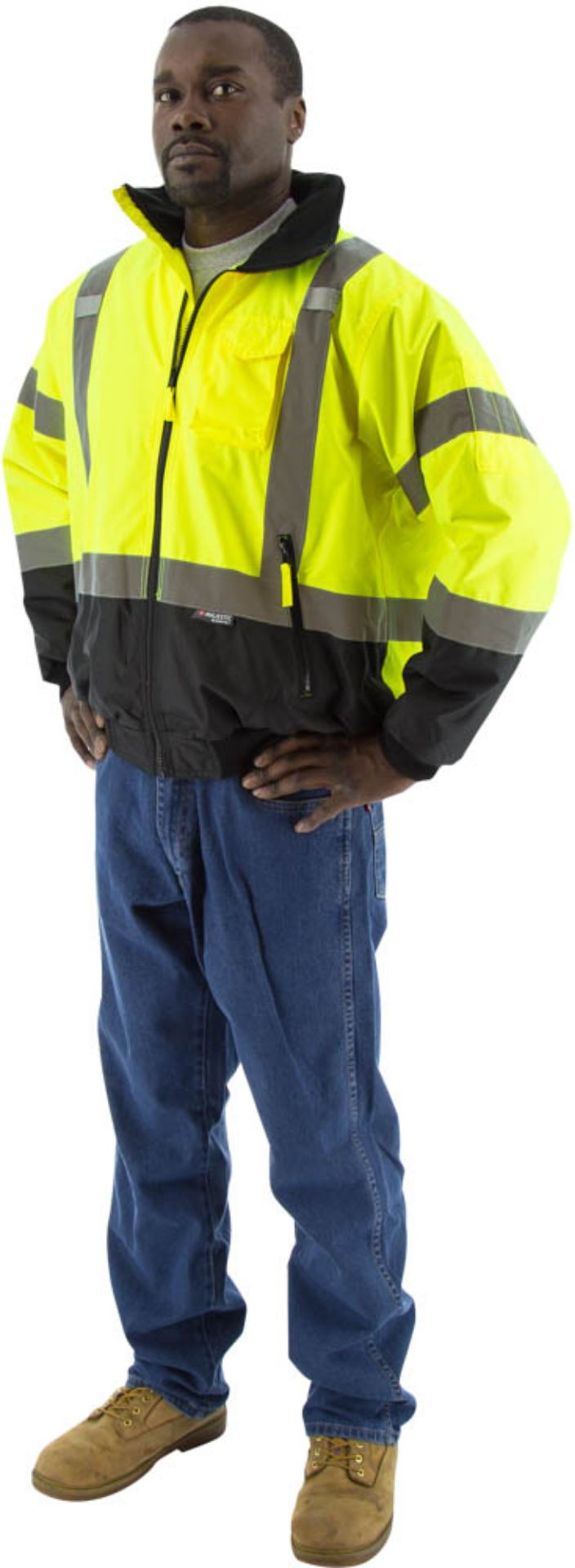 Picture of Majestic 75-1311 Hi-Viz Waterproof Jacket w Removable Liner, ANSI 3