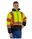 Picture of Majestic 75-1315 Hi Viz Waterproof Jacket w/ DOT Striping, Quilted Liner, ANSI 3