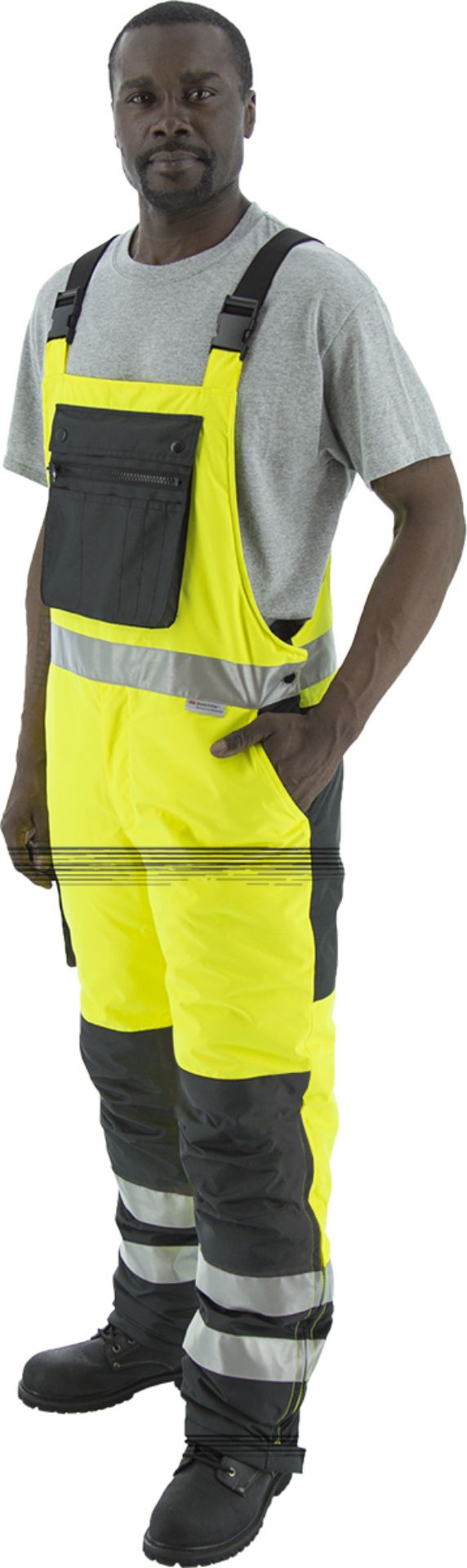 Picture of Majestic 75-2357 Hi-Viz Waterproof Bib Overall w Insulation, ANSI E