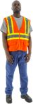 Picture of Majestic 75-3210 Hi-Viz Mesh Vest with DOT Striping, ANSI 2