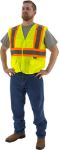 Picture of Majestic 75-3211 Hi-Viz Mesh Vest with DOT Striping, ANSI 2