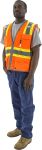 Picture of Majestic 75-3226 Hi-Viz Vest w DOT Striping and D-Ring Pass, ANSI 2