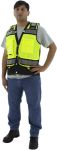 Picture of Majestic 75-3237 Hi Viz Heavy Duty Surveyor's Vest with Contrasting Stripes, ANSI 2