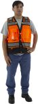 Picture of Majestic 75-3238 Hi Viz Heavy Duty Surveyor's Vest with Contrasting Stripes, ANSI 2