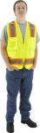Picture of Majestic 75-3243 Hi-Viz Surveyors Vest w DOT Striping, ANSI 2