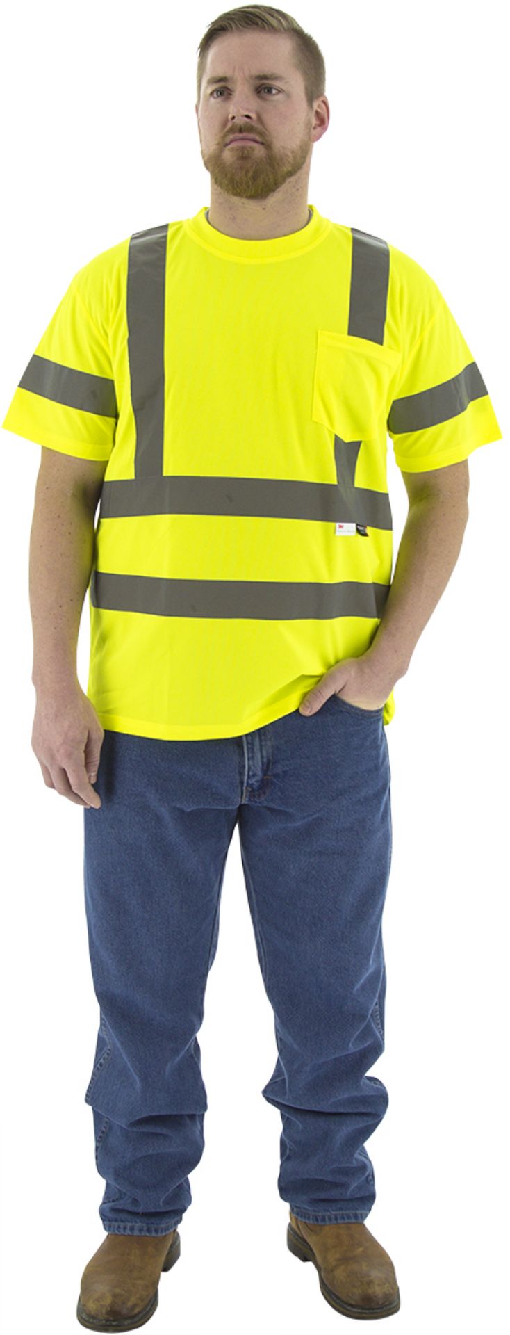 Picture of Majestic 75-5305 Hi-Viz Short Sleeve Shirt, ANSI 3