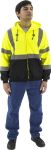 Picture of Majestic 75-5325 Hi-Viz Hooded Sweatshirt with Zipper Closure, ANSI 3