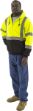 Picture of Majestic 75-5331 Hi-Viz Hooded Sweatshirt with TEFLON®, ANSI 3