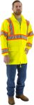 Picture of Majestic 75-7301 Hi-Viz Waterproof Rain Jacket w DOT Striping, ANSI 3