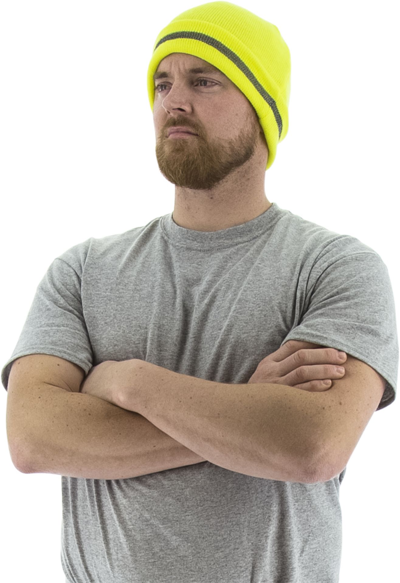 Picture of Majestic 75-8201 Hi-Viz Beanie with Reflective Striping