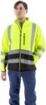 Picture of Majestic 75-1373 High Visibility Water Resistant Softshell Jacket and Liner, Yellow w/Black Bottom ANSI 3, R