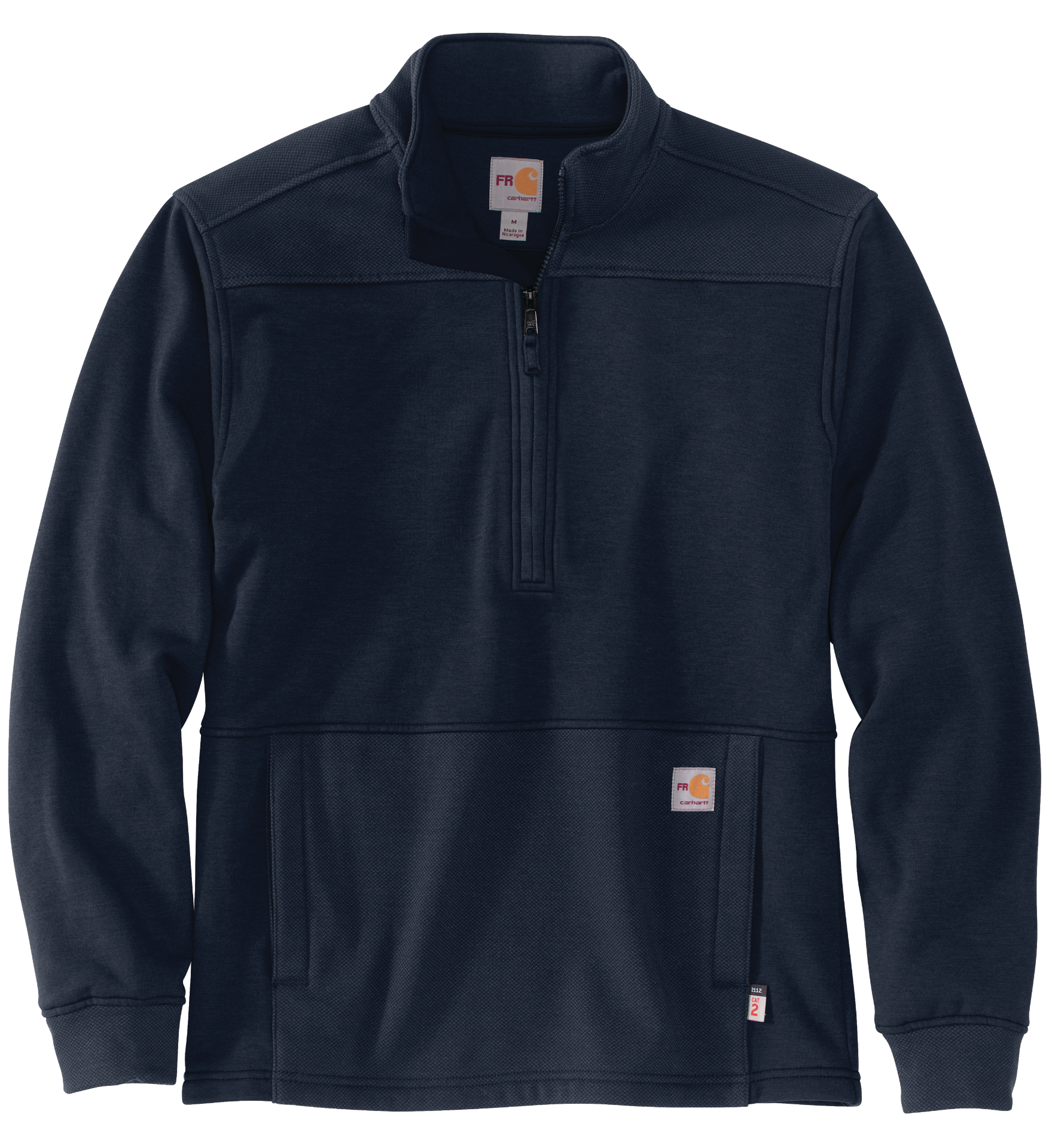Picture of Carhartt 105012 Mens Flame Resistant Rain Defender® Relaxed Fit Mock Neck Fleece Pullover