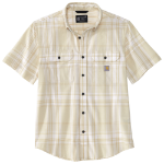 Picture of Carhartt 106746 Mens Loose Fit Midweight Short-Sleeve Plaid Shirt