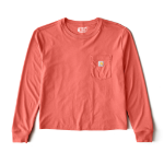 Picture of Carhartt 106121 Womens TENCEL Fiber Series Loose Fit Long-Sleeve Pocket T-Shirt