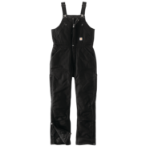 Picture of Carhartt 104694 Womens Loose Fit Washed Duck Insulated Biberall