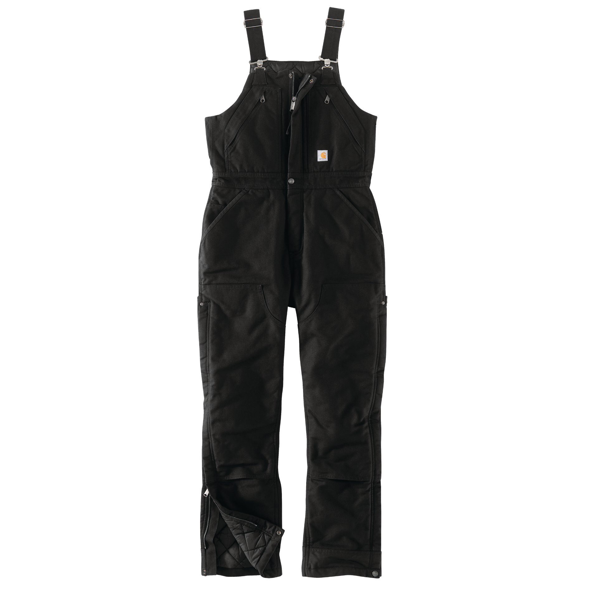 Picture of Carhartt 104694 Womens Loose Fit Washed Duck Insulated Biberall