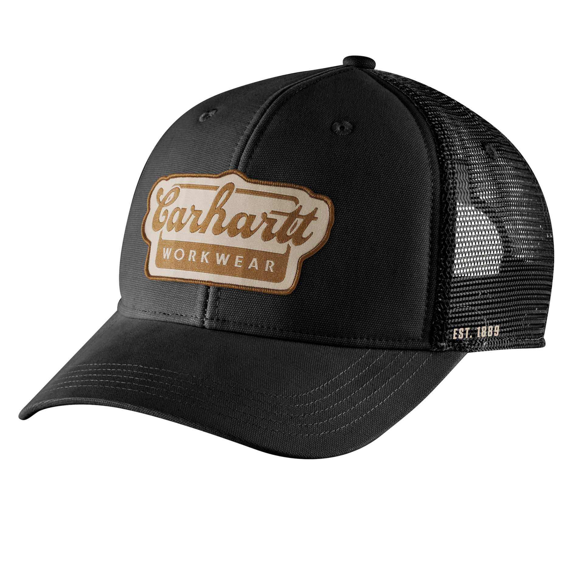 Picture of Carhartt 106738 Mens Rugged Flex™ Twill Mesh-Back Script Patch Cap