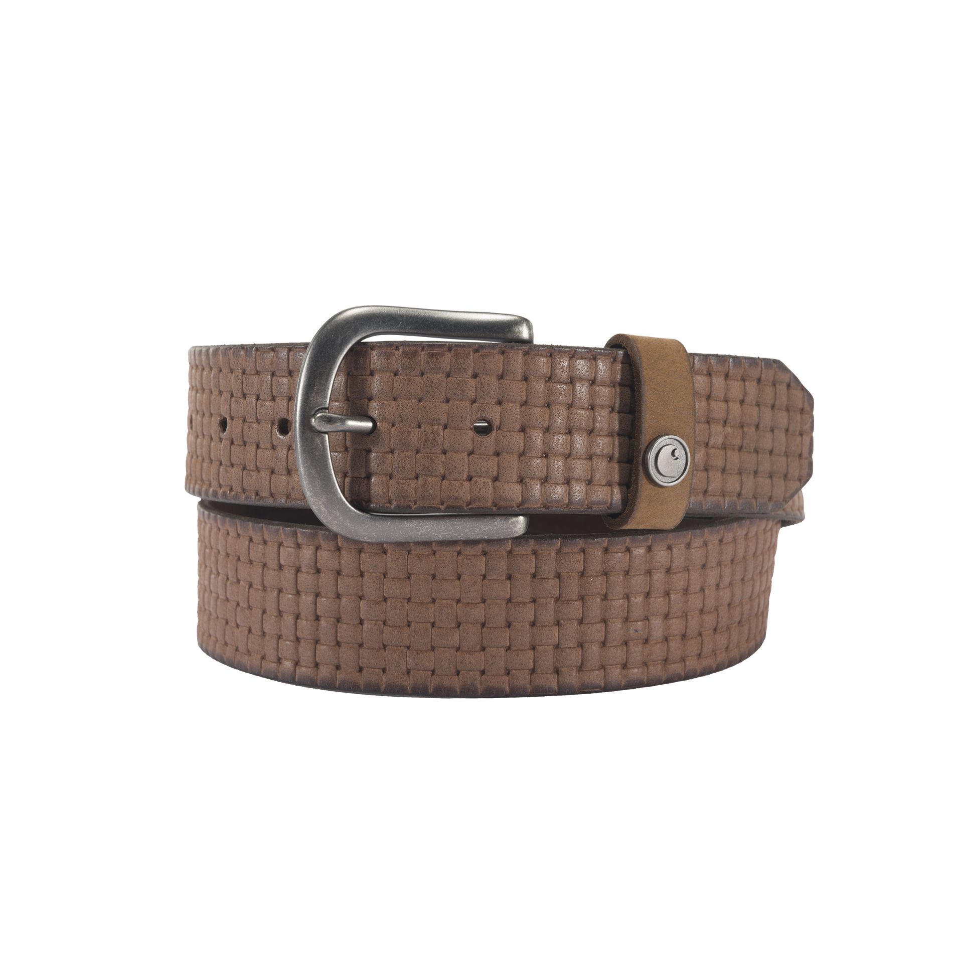Picture of Carhartt A0005778 Mens Saddle Leather Basketweave Belt