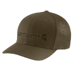 Picture of Carhartt 105353 Mens Rugged Flex™ Fitted Canvas Mesh-Back Logo Graphic Cap
