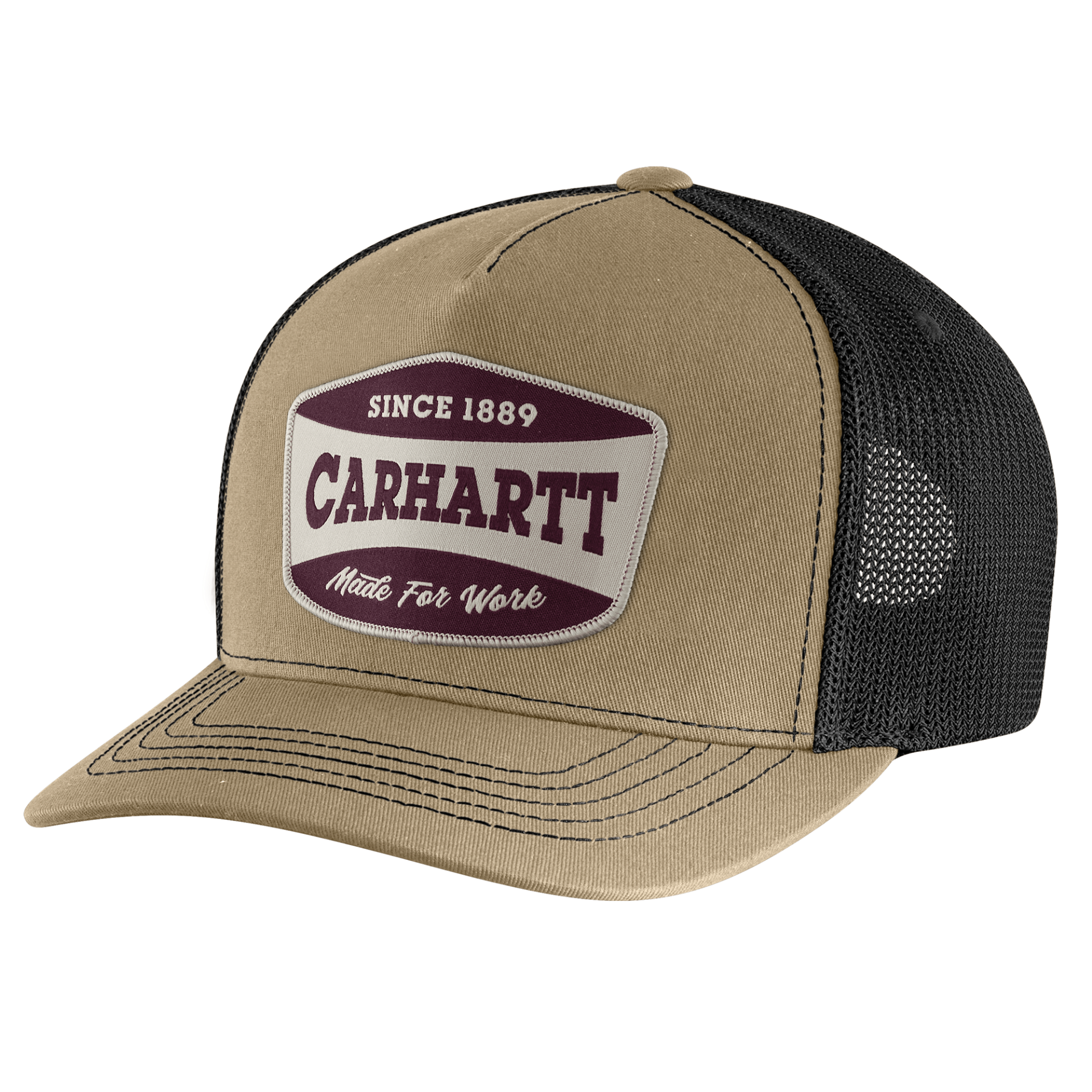 Picture of Carhartt 107336 Mens Canvas Mesh-Back Patch Cap