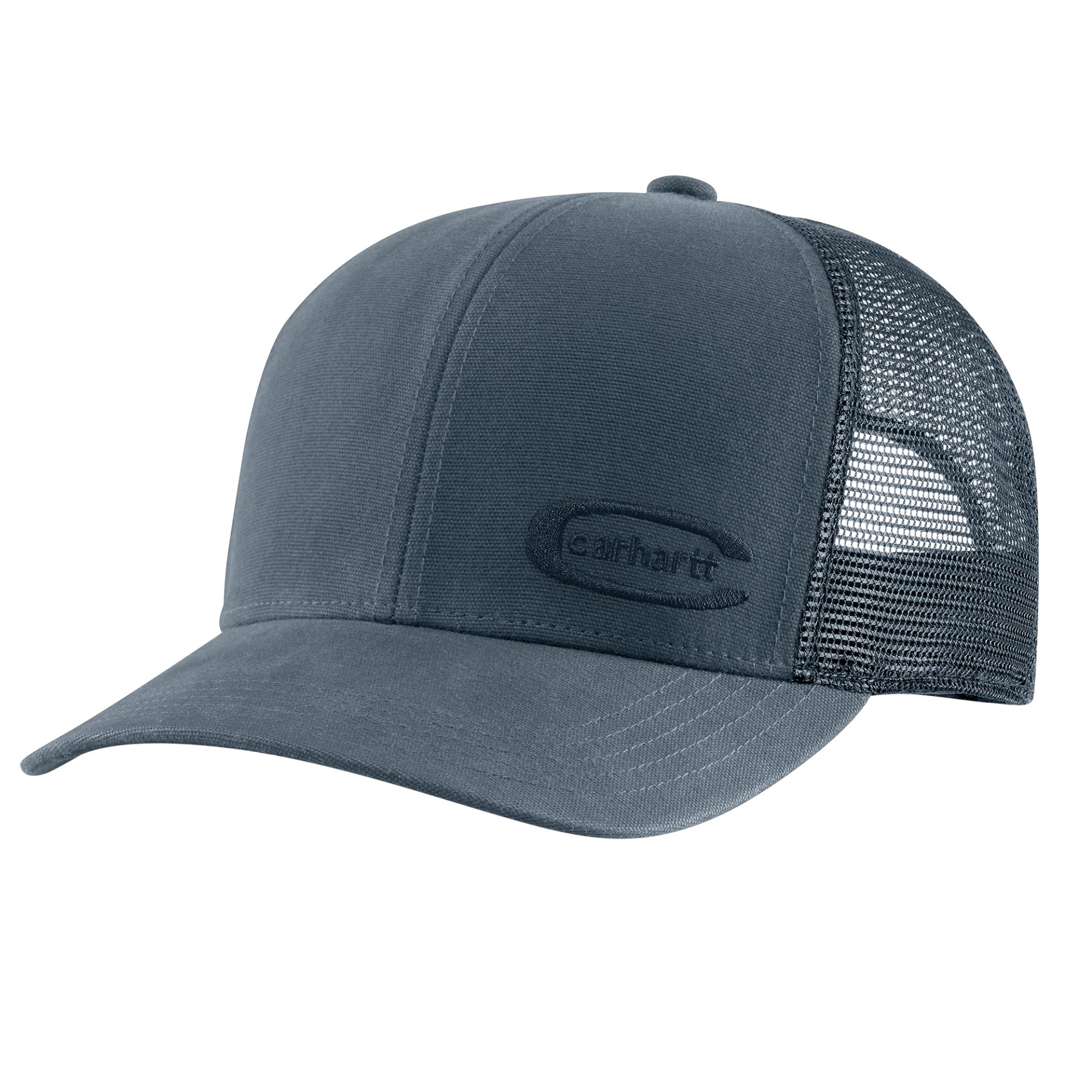 Picture of Carhartt 107341 Mens Canvas Mesh-Back Embossed Cap