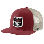 Picture of Carhartt 107347 Mens Washed Duck Flat Brim Eagle Graphic Cap