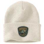 Picture of Carhartt 107842 Mens Knit Shamrock Patch Beanie