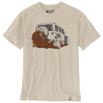 Picture of Carhartt 107315 Mens Irvine Relaxed Mud T-Shirt