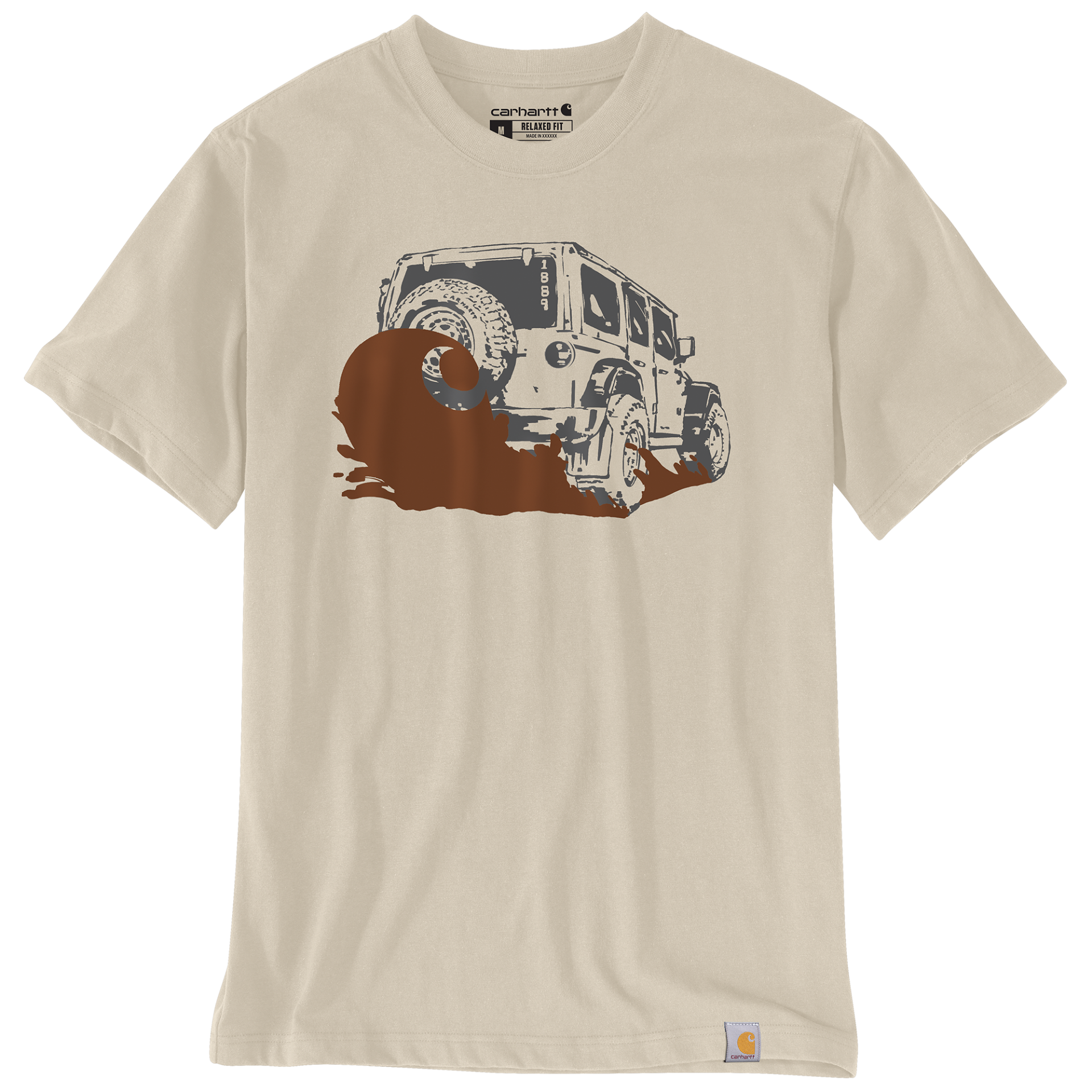 Picture of Carhartt 107315 Mens Irvine Relaxed Mud T-Shirt