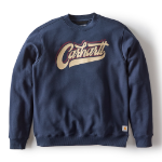 Picture of Carhartt 107462 Mens Sawyer Script  Crewneck Sweatshirt