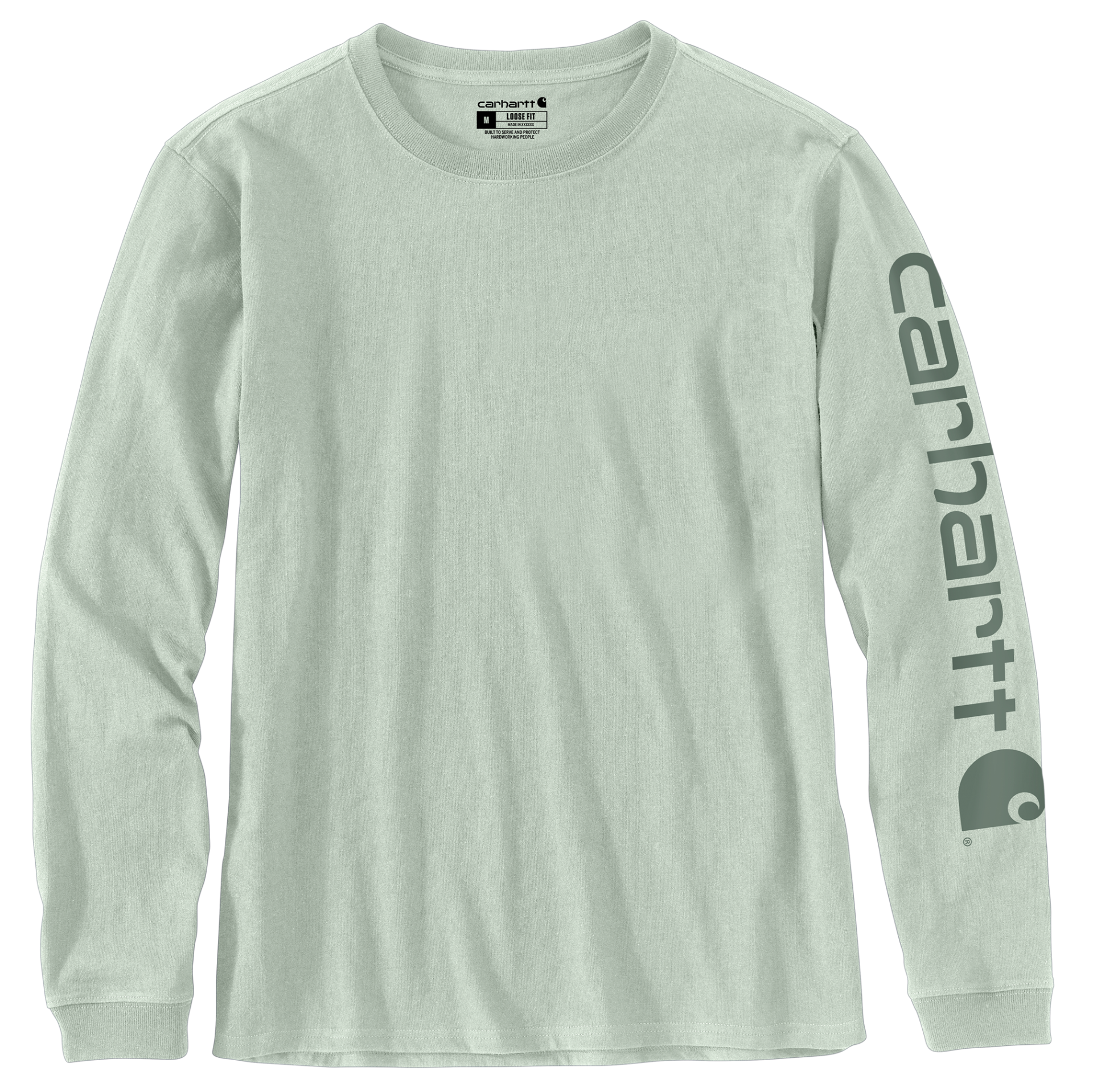 Picture of Carhartt 103401 Womens Dearborn Loose LS Logo T-Shirt