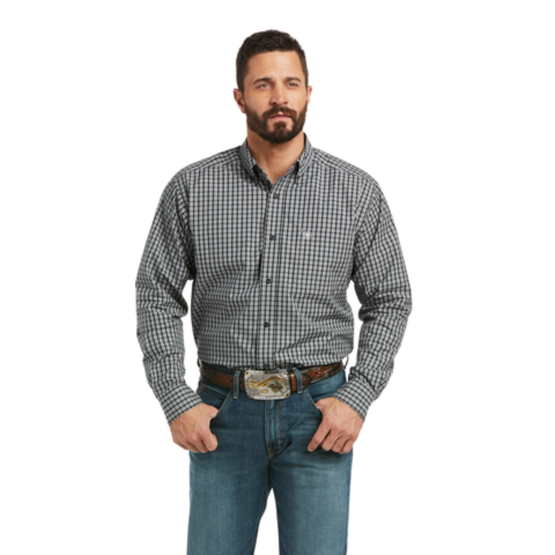 Picture of Ariat 10036906 Pro Series Kaden  Fitted Shirt