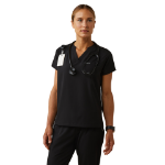 Picture of Ariat 10039702 Eliza Two Pocket Fashion Scrub Top