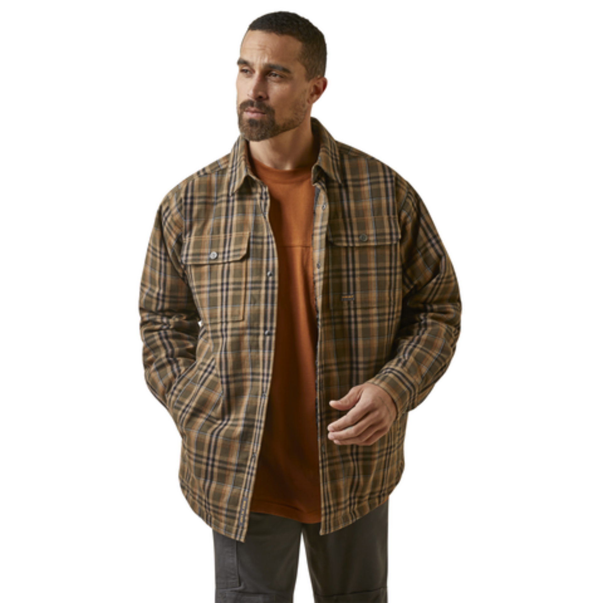 Picture of Ariat 10046018 REBAR FLANNEL INS SHRT JKT