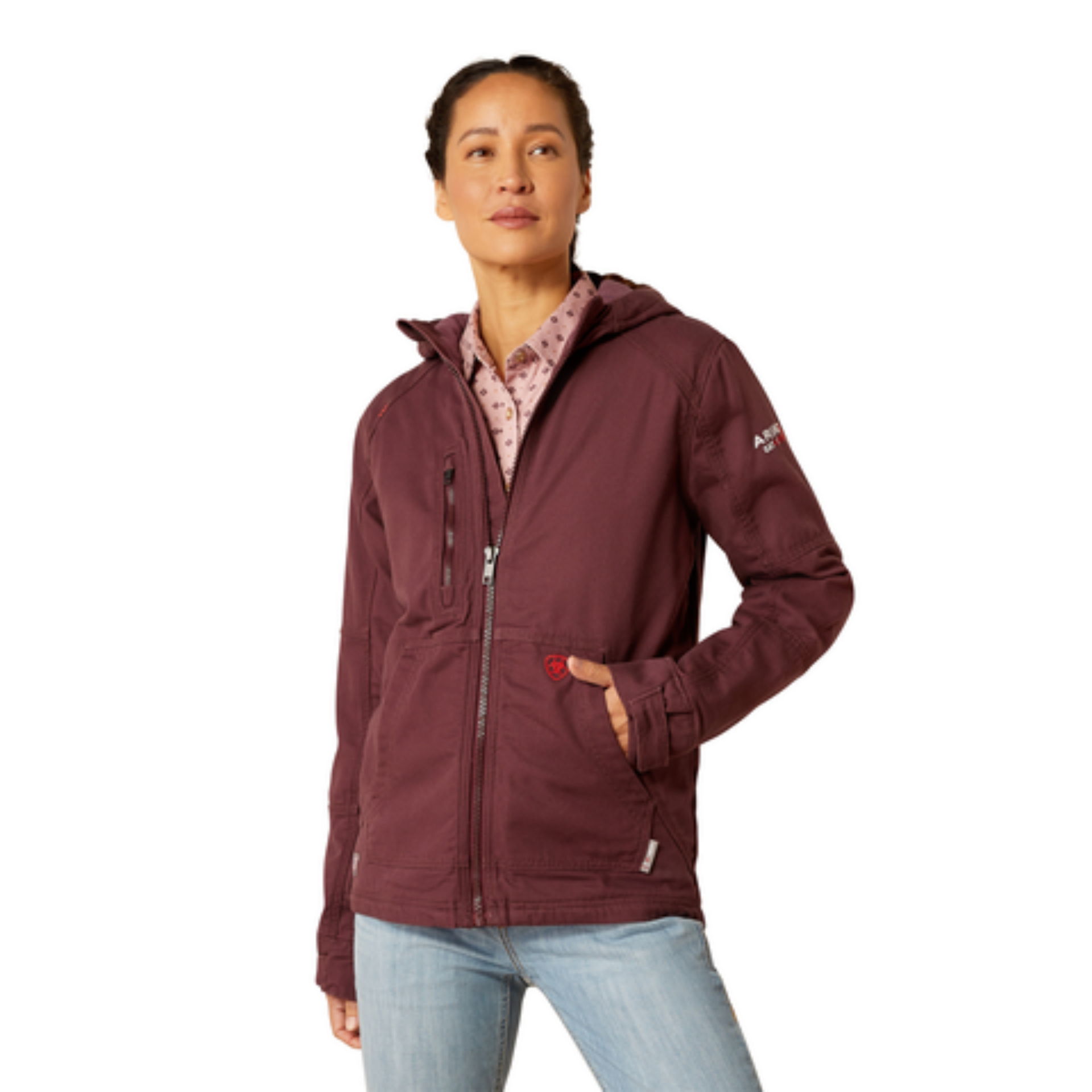 Picture of Ariat 10052836 FR DURALIGHT STRETCH CANVAS INS JKT